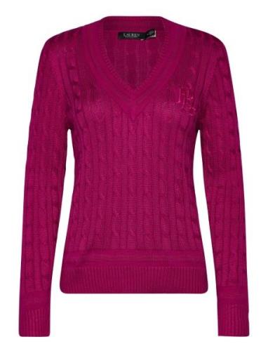 Lauren Ralph Lauren Cable-Knit Cricket Sweater Röd