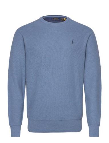 Polo Ralph Lauren Textured Cotton Crewneck Sweater Blå