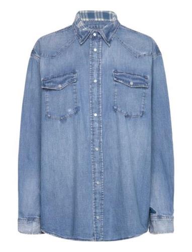 Polo Ralph Lauren Over Fit Denim Western Shirt Blå