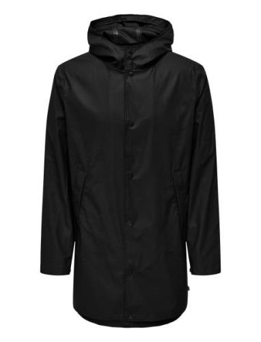 ONLY & SONS Onsluca Rain Coat Otw Svart