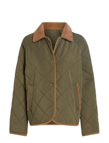 Tommy Hilfiger Quilted Reversible Jacket Khaki Green