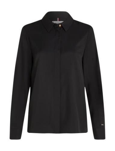 Tommy Hilfiger Fluid Viscose Regular Shirt Svart