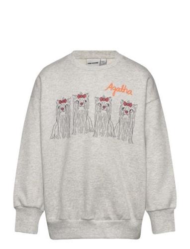 Mini Rodini Agatha Dogs Sp Sweatshirt Grå