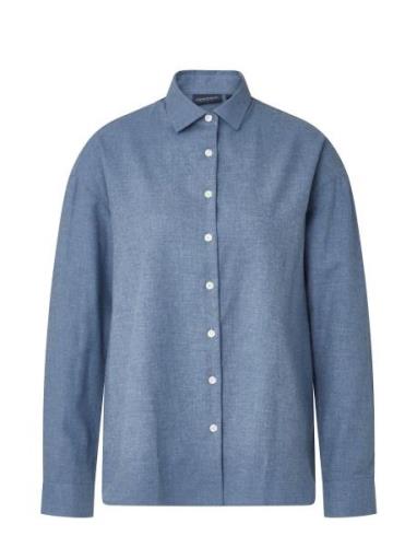 Lexington Clothing Edith Cotton Flannel Shirt Blå