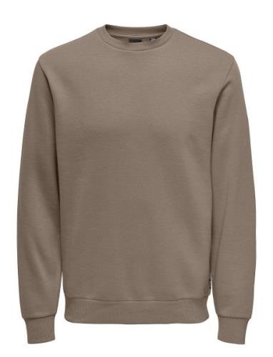 ONLY & SONS Onsceres Crew Neck Noos Brun