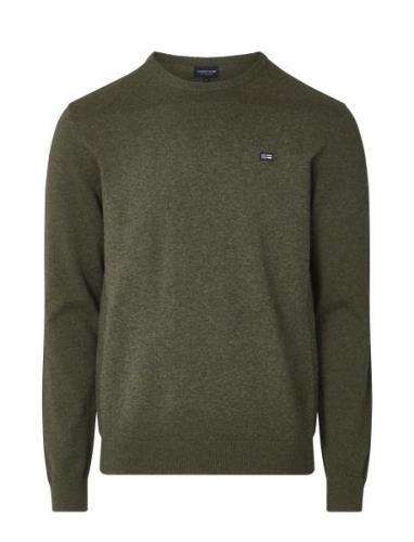 Lexington Clothing Bradley Cotton Crew Sweater Grön