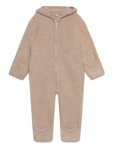 Huttelihut Pram Suit Wool Fleece Beige