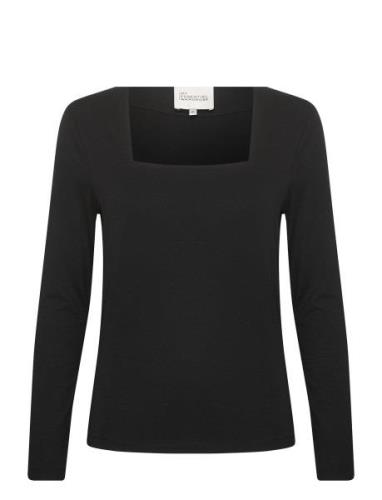 My Essential Wardrobe Viggamw Square Neck Blouse Svart