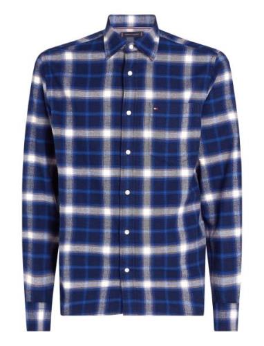 Tommy Hilfiger Brushed Shadow Check Rf Shirt Blå