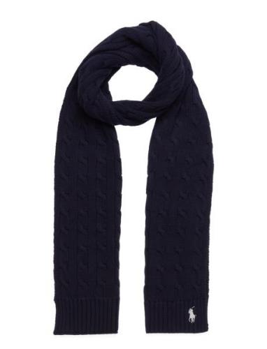 Polo Ralph Lauren Cotton-Cotton Cable Scarf Marinblå