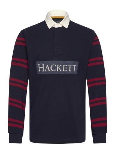 Hackett London Heritage Hkt Str Rby Marinblå