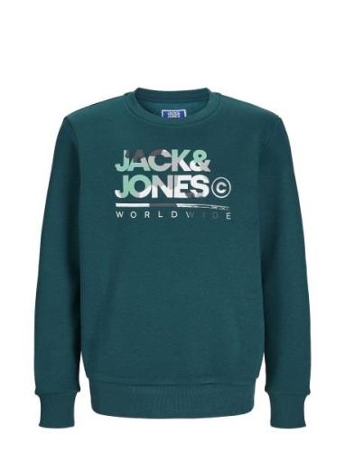 Jack & J S Jjluke Sweat Crew Neck Jnr Grön