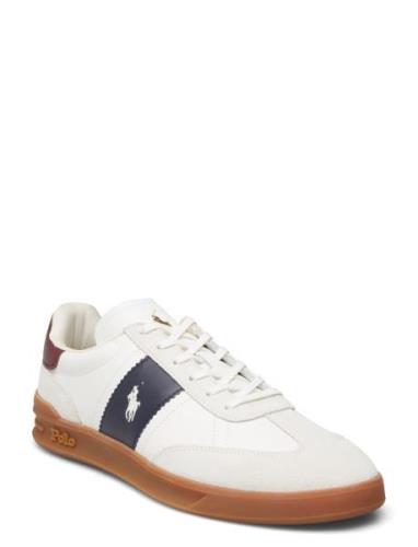 Polo Ralph Lauren Heritage Aera Leather-Suede Sneaker Vit