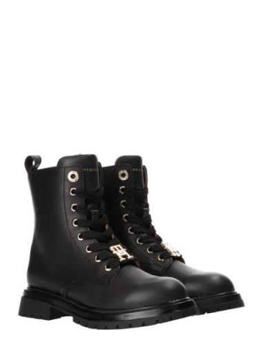 Tommy Hilfiger Tommy Hilfiger Lace-Up Ankle Boots Black Svart