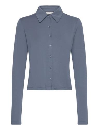 Calvin Klein Jeans Modal Long Sleeve Shirt Blå