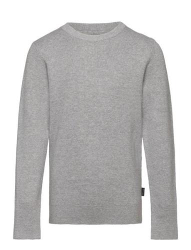 Jack & J S Jprblamilano Stitch Knit Crew Neck Jnr Grå