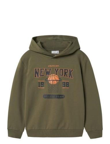 Name It Nkmvugo Ls Nreg Sweat Wh Bru Khaki Green