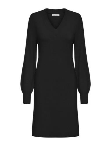 ONLY Onlkatia Ls V-Neck Dress Nca Knt Svart