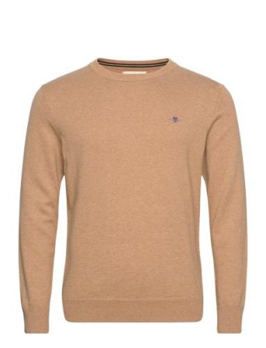 GANT Classic Cotton C-Neck Beige