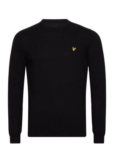 Lyle & Scott Cotton Merino Crew Neck Jumper Svart