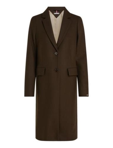 Tommy Hilfiger Wool Blend Classic Coat Brun