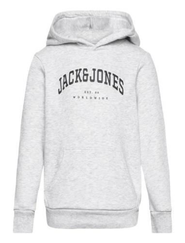 Jack & J S Jjecaleb Varsity Sweat Hood Noos Jnr Grå