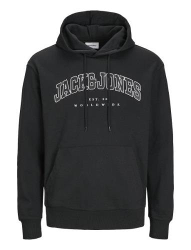 Jack & J S Jjecaleb Varsity Sweat Hood Noos Svart