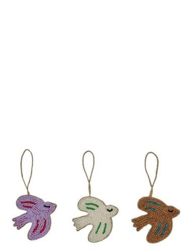 OYOY Living Design Christmas Bird Ornament - Pack Of 3 Multi/patterned