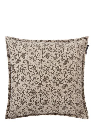 Lexington Home Grapevine Printed Recycled Cotton Pillow Cover Brun