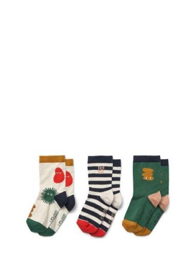 Liewood Silas Socks 3-Pack Multi/patterned