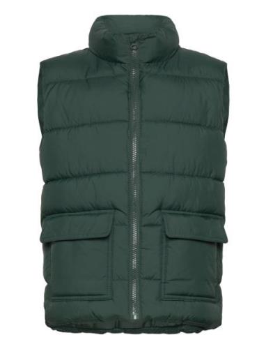 Mango Quilted Gilet Grön