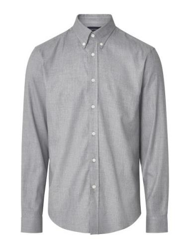 Lexington Clothing Casual Solid Flannel B.d Shirt Grå