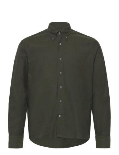 Oscar Jacobson Reg Fit Bd Brushed Flannel Khaki Green