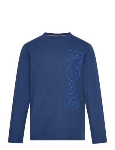 BOSS Long Sleeve T-Shirt Blå