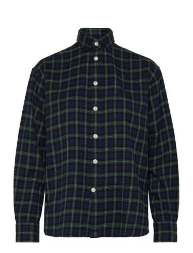 Polo Ralph Lauren Relaxed Fit Plaid Cotton Shirt Marinblå