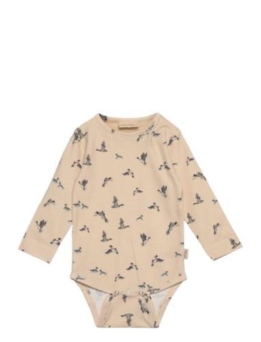 Petit Piao Body L/S Printed Beige