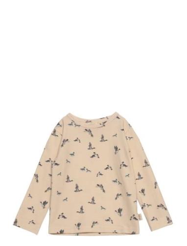 Petit Piao T-Shirt L/S Printed Beige