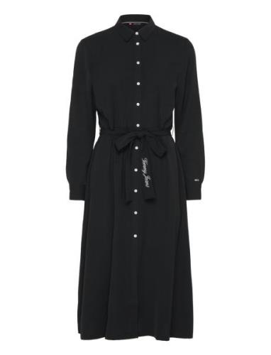 Tommy Jeans Tjw Belted Midi Dress Svart