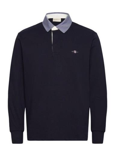 GANT Reg Chambray Heavy Rugger Marinblå