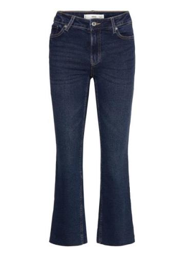 Mango Sienna Flared Cropped Jeans Marinblå