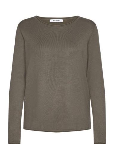 Soft Rebels Srmarla O-Neck Roll Edge Knit Khaki Green