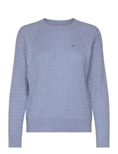 Tommy Hilfiger Co Cable C-Nk Sweater Blå