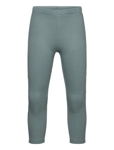 Lindex Leggings Rib Solid Grön