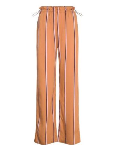 STINE GOYA Gathered Long Pants, 2249 Striped V Orange