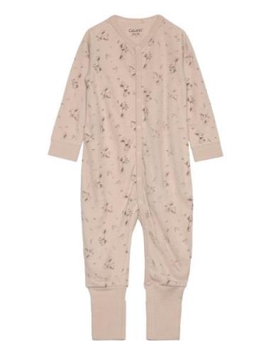 CeLaVi Jumpsuit Ls - Aop Beige