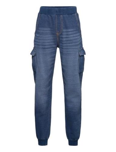 Lindex Trousers Jogging Denim Look Blå