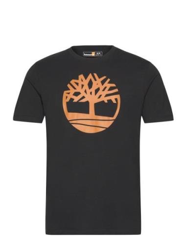 Timberland Kennebec River Tree Logo Short Sleeve Tee Black/Wheat Boot ...