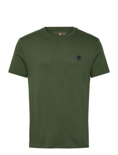 Timberland Dunstan River Short Sleeve Tee Black Forest Green Khaki Gre...