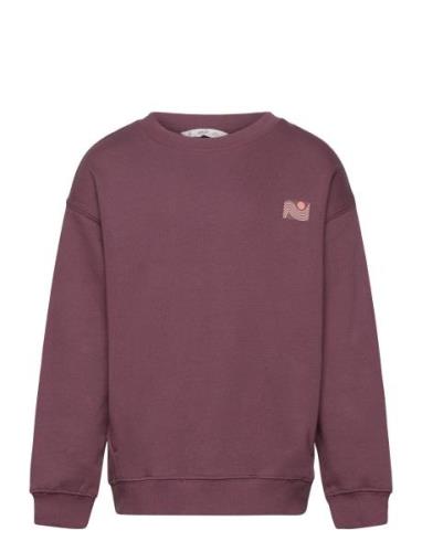 Mango Printed Cotton Sweatshirt Burgundy