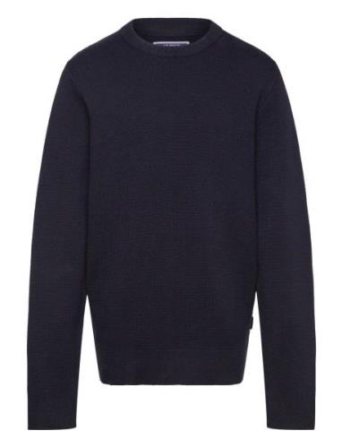 Jack & J S Jprblamilano Stitch Knit Crew Neck Jnr Marinblå